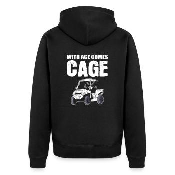 Avec Age vient Cage SXS UTV - Veste à capuche bio Premium Unisexe - noir - Dos - Nico (187cm)