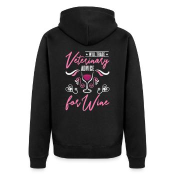 Will Trade Veterinary Advice Wine - Veste à capuche bio Premium Unisexe - noir - Dos - Nico (187cm)