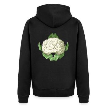 Fun Yoga Chou Légume Chou Chou Fleur - Veste à capuche bio Premium Unisexe - noir - Dos - Nico (187cm)