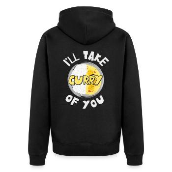 Curry South Asian Cuisine Indian Food Foodie - Unisex Premium Organic Zip Hoodie - black - Back - Nico (187cm)