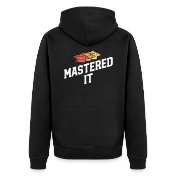Mastered It Masters Degree Graduation Ceremony - Unisex Premium Organic Zip Hoodie - black - Back - Nico (187cm)