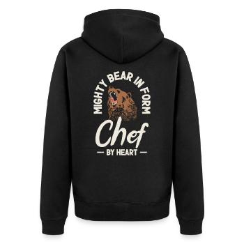 Chef Beast Animal Lovers Bear Cookers - Veste à capuche bio Premium Unisexe - noir - Dos - Nico (187cm)