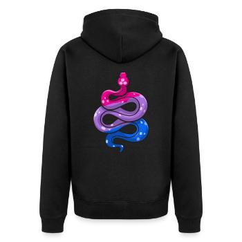Bisexual Pride Snake Bi Pride Flag Couleurs LGBT - Veste à capuche bio Premium Unisexe - noir - Dos - Nico (187cm)