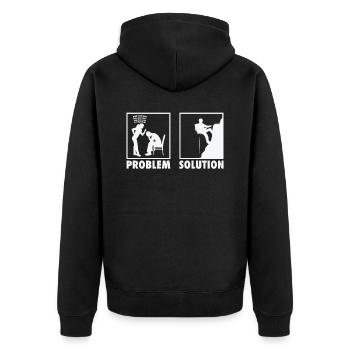 Mountain Climbing Mountain Climber Statement - Unisex Premium Organic Zip Hoodie - black - Back - Nico (187cm)