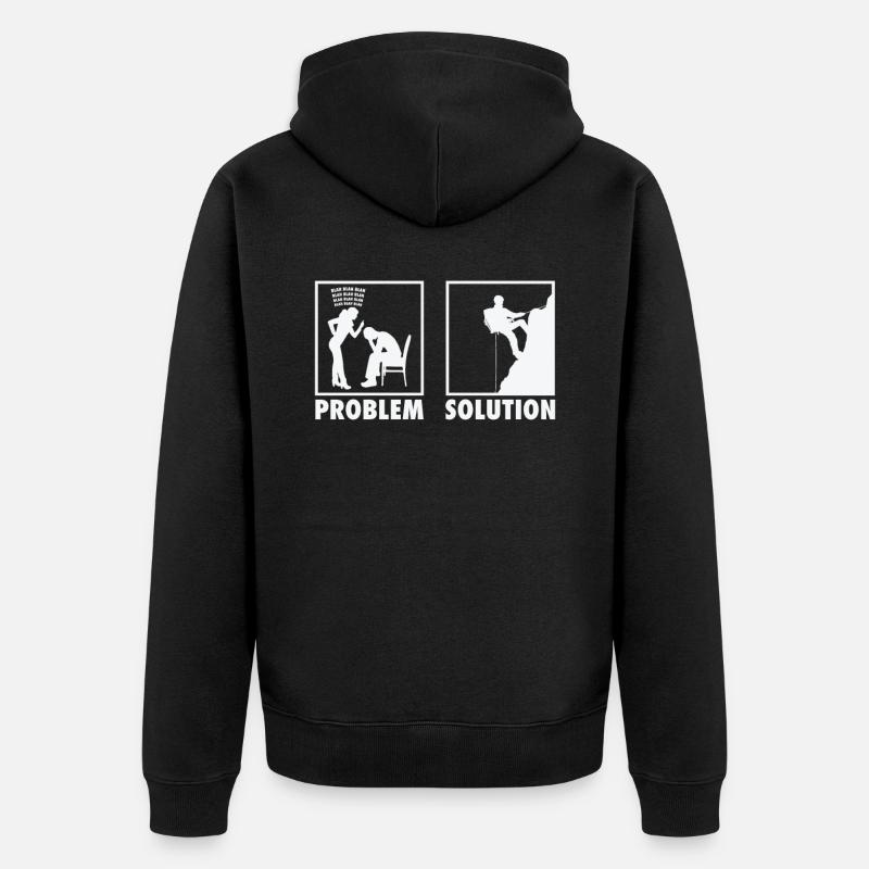 Déclaration de l’alpiniste - Veste à capuche bio Premium Unisexe - noir