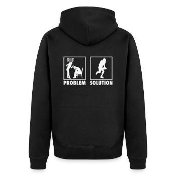 Problème de déclaration des joueurs de football - Veste à capuche bio Premium Unisexe - noir - Dos - Nico (187cm)
