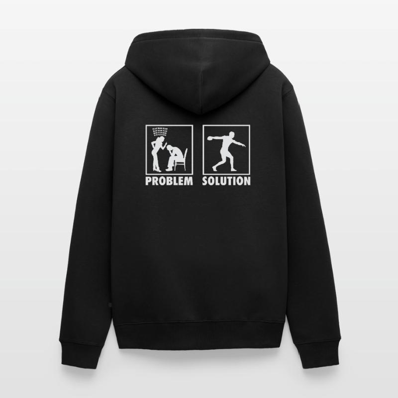 Discus Throw Discus Thrower Statement Problem Unisex Premium Bio Zip Hoodie