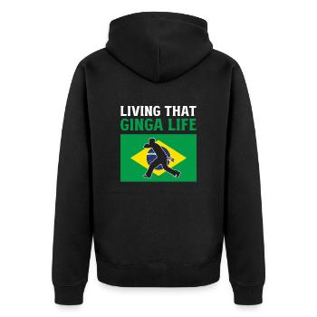 Vivre cette vie Ginga Capoeira Martial Brésilien - Veste à capuche bio Premium Unisexe - noir - Dos - Nico (187cm)