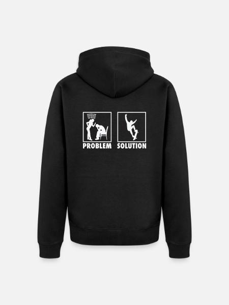 Skateboarding Skateboarders Statement Problem - Unisex Premium Bio Zip Hoodie - Schwarz