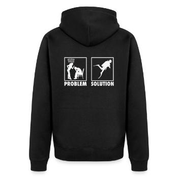 Scuba Diving Scuba Diver Statement Problem - Unisex Premium Bio Zip Hoodie - Schwarz - Hinten - Nico (187cm)