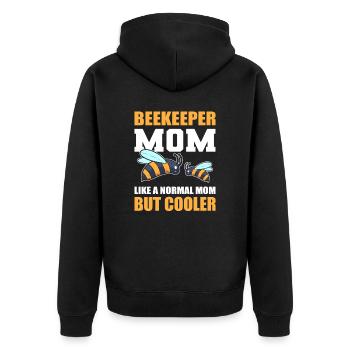 Apiculture Apiculture Abeille nid d’abeille Miel de ruche Bi - Veste à capuche bio Premium Unisexe - noir - Dos - Nico (187cm)