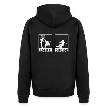 Snowboarding Snowboarder Athletes Statement - Unisex Premium Organic Zip Hoodie - black - Back - Nico (187cm)