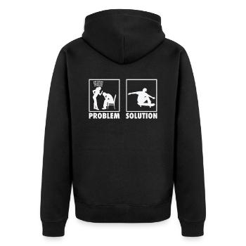 Skateboard Skateboarders Statement Problem - Veste à capuche bio Premium Unisexe - noir - Dos - Nico (187cm)