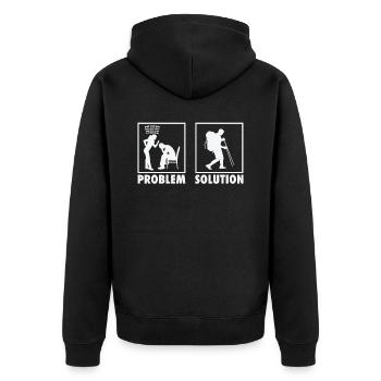 Déclaration des alpinistes alpinistes - Veste à capuche bio Premium Unisexe - noir - Dos - Nico (187cm)
