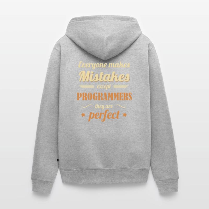 Programmers are Perfect Developer Coder Unisex Premium Bio Zip Hoodie