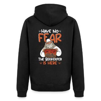 Imker Imkerei Biene Bienen Naturschutz Bienenvolk - Unisex Premium Bio Zip Hoodie - Schwarz - Hinten - Nico (187cm)