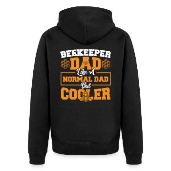 Imker Imkerei Biene Tierschutz Bienenvolk Bienenkr - Unisex Premium Bio Zip Hoodie - Schwarz - Hinten - Nico (187cm)