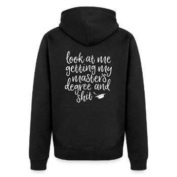 Regardez-moi obtenir mon diplôme de maîtrise - Veste à capuche bio Premium Unisexe - noir - Dos - Nico (187cm)