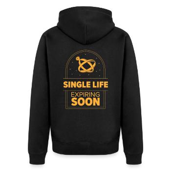 Bachelor Single Life Bachelor Party Marrying - Unisex Premium Organic Zip Hoodie - black - Back - Nico (187cm)