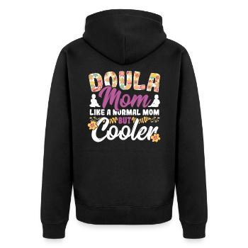 Obstétricien Sage-femme Doula Mère Bébé Emploi Malade - Veste à capuche bio Premium Unisexe - noir - Dos - Nico (187cm)