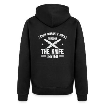 Knifemaking Knife Making Bladesmith Smithing Knife - Unisex Premium Organic Zip Hoodie - black - Back - Nico (187cm)