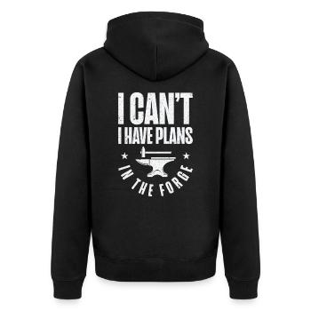 Knifemaking Knife Making Bladesmith Smithing Knife - Unisex Premium Organic Zip Hoodie - black - Back - Nico (187cm)