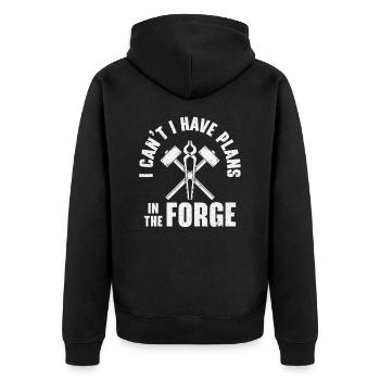 Knifemaking Knife Making Bladesmith Smithing Knife - Unisex Premium Organic Zip Hoodie - black - Back - Nico (187cm)
