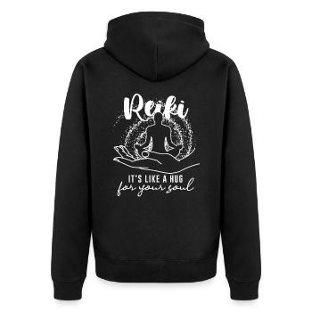 Médecine énergétique Reiki Soul Praticien Énergie - Veste à capuche bio Premium Unisexe - noir - Dos - Nico (187cm)