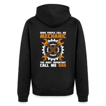 Most Important Call Me Dad Mécatronicien - Veste à capuche bio Premium Unisexe - noir - Dos - Nico (187cm)
