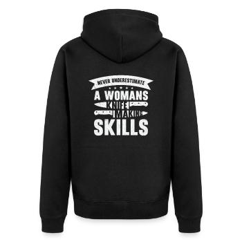 Knifemaking Knife Making Bladesmith Smithing Knife - Unisex Premium Organic Zip Hoodie - black - Back - Nico (187cm)