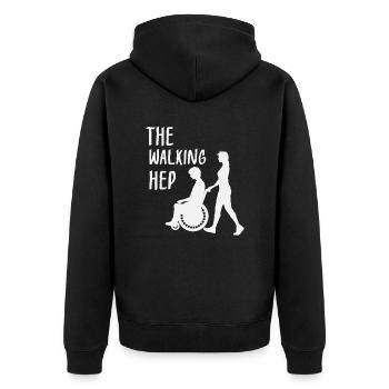 Hep Healer Social Professions Motive - Unisex Premium Organic Zip Hoodie - black - Back - Nico (187cm)
