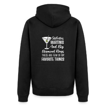 Junggesellinnenabschied Polterabend Junggeselling - Unisex Premium Bio Zip Hoodie - Schwarz - Hinten - Nico (187cm)