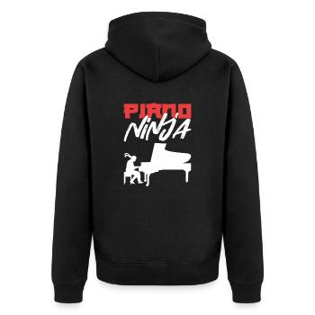 Piano Ninja Pianiste Clavier - Veste à capuche bio Premium Unisexe - noir - Dos - Nico (187cm)