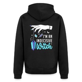 Witch Pendulum Divination Fortune Tellers - Unisex Premium Organic Zip Hoodie - black - Back - Nico (187cm)