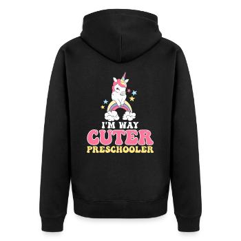 Enfants d’âge préscolaire Retour à l’école Way Cuter pour les filles - Veste à capuche bio Premium Unisexe - noir - Dos - Nico (187cm)