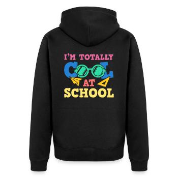 Les enfants retournent à l’école totalement cool à l’école pour - Veste à capuche bio Premium Unisexe - noir - Dos - Nico (187cm)