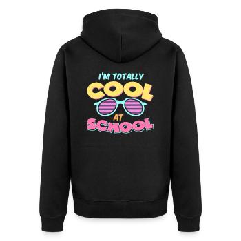 Les enfants retournent à l’école totalement cool à l’école pour - Veste à capuche bio Premium Unisexe - noir - Dos - Nico (187cm)