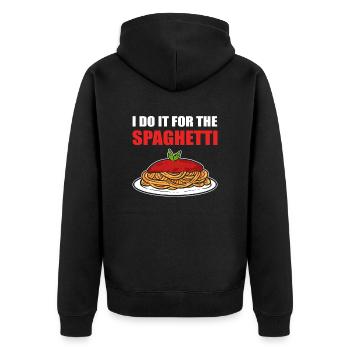 I Do It For The Spaghetti Italy Pasta - Unisex Premium Organic Zip Hoodie - black - Back - Nico (187cm)