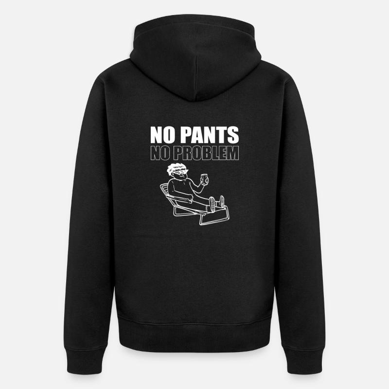 No Pants No Problem - Unisex Premium Organic Zip Hoodie - black