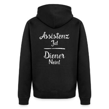 Soziale Arbeit Assistenz Heilerziehungspfleger - Unisex Premium Bio Zip Hoodie - Schwarz - Hinten - Nico (187cm)
