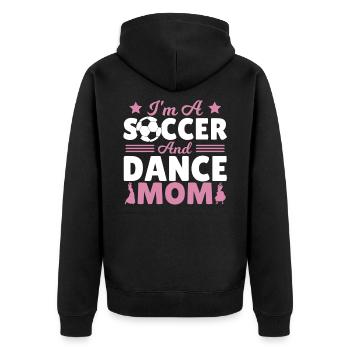Je suis une maman de soccer et de danse - Veste à capuche bio Premium Unisexe - noir - Dos - Nico (187cm)
