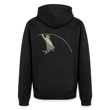 Saut à la perche Raccoon Saut à la perche - Veste à capuche bio Premium Unisexe - noir - Dos - Nico (187cm)