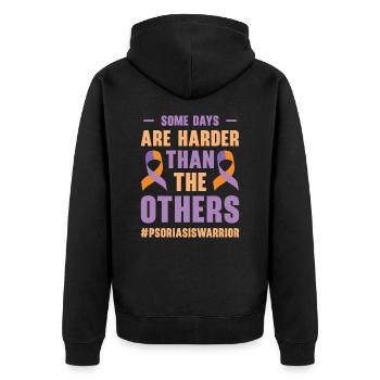 Guerriers du psoriasis Certains jours, c’est - Veste à capuche bio Premium Unisexe - noir - Dos - Nico (187cm)