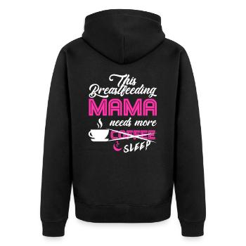 Allaitement Mama Mama Conscience normalisée - Veste à capuche bio Premium Unisexe - noir - Dos - Nico (187cm)