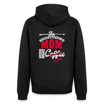 Allaitement Mama Mama Conscience normalisée - Veste à capuche bio Premium Unisexe - noir - Dos - Nico (187cm)