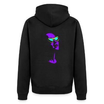 Beautiful Woman in Sunglasses High Contrast Pop - Unisex Premium Organic Zip Hoodie - black - Back - Nico (187cm)
