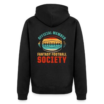 Membre officiel de Fantasy Football Vintage - Veste à capuche bio Premium Unisexe - noir - Dos - Nico (187cm)