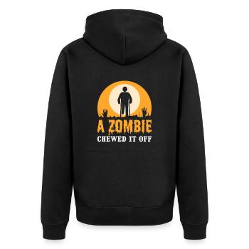 Amputierter Amputation Regierung abgetrennter-Arm - Unisex Premium Bio Zip Hoodie - Schwarz - Hinten - Nico (187cm)