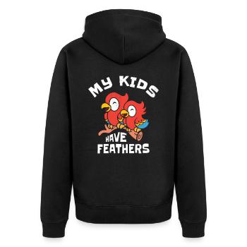Ara Haustier Papagei Besitzer Zoo Tier Kinder - Unisex Premium Bio Zip Hoodie - Schwarz - Hinten - Nico (187cm)