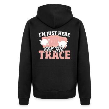 I'm Just Here For The Trace Soap Making Soap - Unisex Premium Bio Zip Hoodie - Schwarz - Hinten - Nico (187cm)